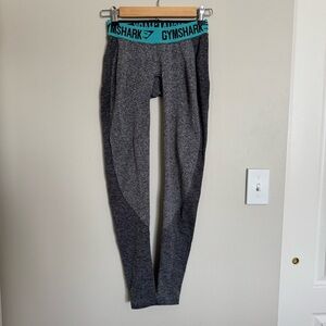 Gymshark Flex Leggings Seamless Low Rise Marl Gray Teal Women Size S